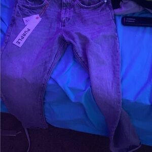 Purple jeans -gray